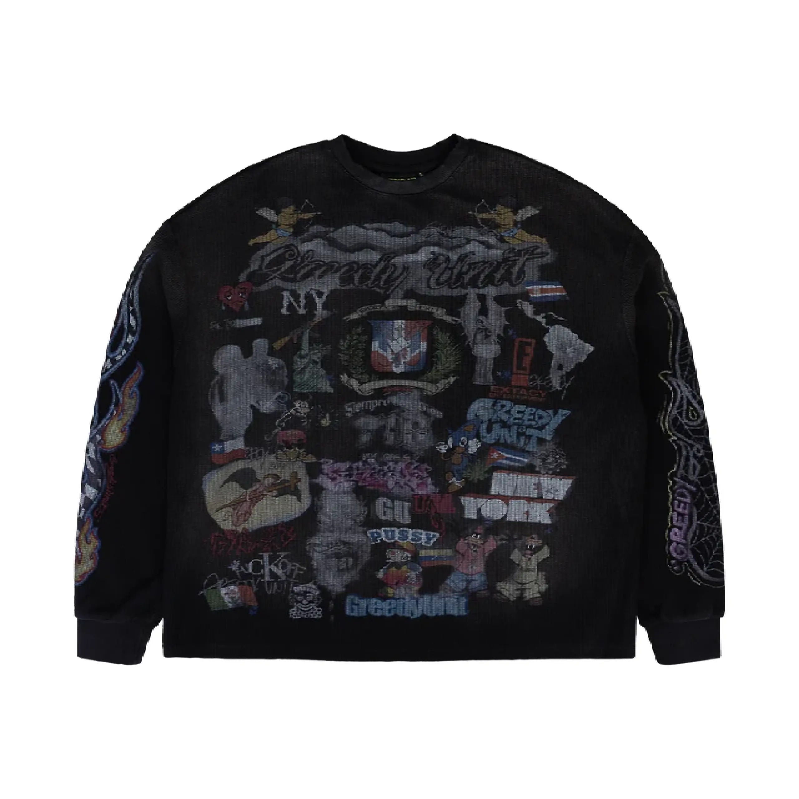 Greedy Unit All Over Print Thermal T Shirt “Black” (2)
